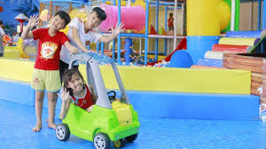 Kids Go To Indoor Playground Play Roller Coaster Ride Kids Slide Home With Images Kids Slide Kids Playing Indoor Playground