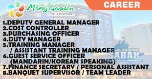 Bed and breakfast kota kinabalu. Job Vacancy Career Opportunities Ming Garden Hotel Jawatan Kosong Terkini Negeri Sabah