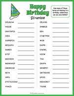 The word scramble is printable and the scrambled words change each time you visit. Word Scrambles Printable Puzzles