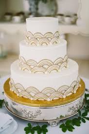Mile Away Restaurant Wedding Ruffled Art Deco Wedding Cake Art Deco Cake Wedding Cake Art
