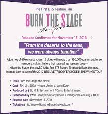 See the release date and trailer. Bts Official On Twitter Bts Burn The Stage The Movie
