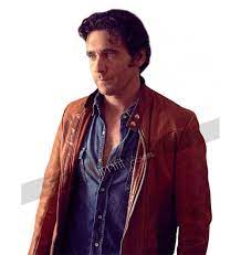Caught Allan Hawco Cognac Brown Leather Jacket Leather Jacket Brown Leather Jacket Jackets