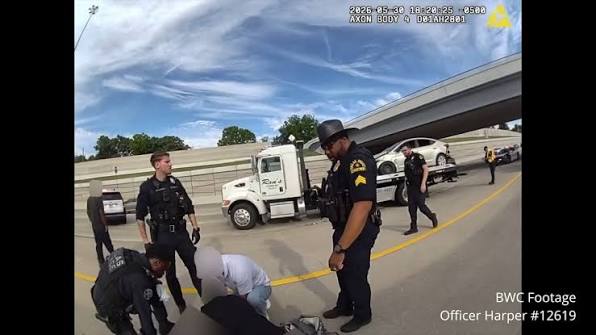 DPD is releasing body-worn and dash camera video of an Escape from Custody  incident that occurred on May 30, 2026, near Interstate 35 and Illinois  Avenue.