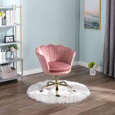 Strasser Velvet Task Chair Task Chair Chair Pink Office Chair