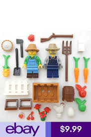 New Lego Farmer Couple Minifig Lot Minifigures Vegetable Garden Flower Farm Lego Creative Lego Design Lego Accessories