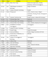 The following list of general holidays for 2018 is gazetted for public information: Selangor Public Holiday 2018 Yip S Printing Pte Ltd Singapore Singapore Calendars 2018 Related Posts To Kl Selangor Public Holiday 2019 Kpasixert