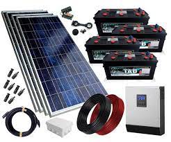 Complete solar kit with battery. Solar Kit 5000w Summer Monoblock Batteries 250ah 12v Merkasol Renewable Energy