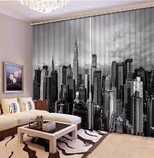blackout black white curtains night