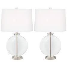 Clear Glass Fillable Carrie Table Lamp Set Of 2 53d78 Lamps Plus In 2020 Clear Glass Lamps Clear Glass Table Lamp Table Lamp