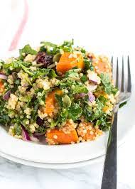 Roasted Sweet Potato Quinoa Salad Always Nourished Recipe Sweet Potato Quinoa Salad Salad With Sweet Potato Roasted Sweet Potatoes