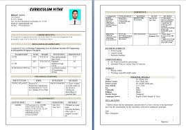 Cv Format For B Tech Students Picture Density