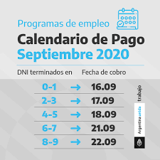 Fecha de cobro para asignación familiar por hijo y asignación universal por hijo marzo 2021. Te Recordamos El Calendario De Pago De Los Programas De Empleo A Partir De Manana Y Hasta El 22 De Septiembre Inclusive Podras Cobrar La Ayuda Social Del Ministerio Que Se Abona