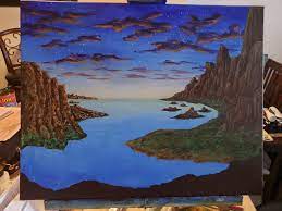 Offline, this traditional form of art can take up to two weeks to dry completely. Need Ideas On How To Proceed With This Painting I M Not Following Any Picture Reference Not Sure What To Do With The Patch Of Land I Have Extended Into The Water Not