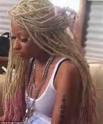 Black And Platinum Blonde Faux Locs Platinum Blonde With Dark Skin Bing Images Blonde Dreadlocks Blonde Dreads Locs Hairstyles