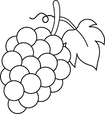 Fruit clipart black and white. Grapes Black And White Lineart Free Clip Art Fruit Coloring Pages Grape Drawing Grape Painting