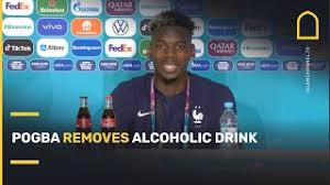 Paul labile pogba (born 15 march 1993) is a french professional footballer who plays for premier league club manchester united and the france national team. Muslim Footballer Paul Pogba Removes Alcoholic Drink From The Press Conference Youtube