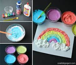 Kids will love to make. How To Make Puffy Paint Puffy Paint Recipe One Little Project