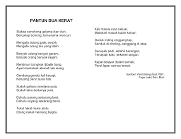 Pantun Dua Kerat