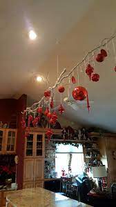 High Ceilings Are A Great Place For Hanging An Impressive Christm Christmas Ceiling Decorations Christmas Hanging Decorations Christmas Decorations Centerpiece
