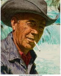 BILL GREGG (American, 20th Century). The Marlboro Man. Mixed media