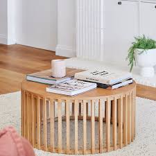 French provincial coffee table, rising on turned stretchered legs 16 x 47 x 19 we happily provide seamless shipping. Mark Tuckey Mark Tuckey Slat Coffee Table Round Furniture Adairs