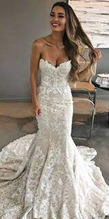 It Was Once Common For Sunbathers To Utilize Child Oil Olive Oil And All Sorts Bridal Dresses Lace Wedding Dresses Mermaid Sweetheart Applique Wedding Dress