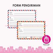 Nov 17 2020 contoh format penulisan alamat penerima paket. Form Pengiriman Online Shop Label Alamat Olshop Sticker Stiker Shopee Indonesia