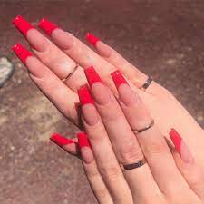 52 Gorgeous Coffin French Tip Nail Designs French Tip Acrylic Nails French Tip Nail Designs French Tip Nails