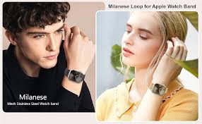 Amazon.com: Milanese Loop for Apple Watch Band 40mm 44mm 45mm 41mm iWatch  Bands Ultra/Ultra 2 49mm 38mm 42mm Women Men,Magnetic Closure Stainless  Steel Metal Mesh Adjustable Strap for Apple watch Series 9