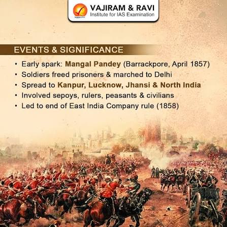 🔥 10 May 1857 — The Spark That Shook British Rule What began at Meerut soon turned into one of the biggest anti-colonial uprisings in Indian history. 📌 Key Highlights of the
