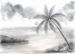Black And White Drawings Of Nature Easy Shading Drawing Nature Pencil Shading Drawings Nature Top Drawing Scenery Landscape Sketch Easy Nature Drawings