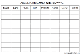 Erinnern sie sich an eure kindheit und spielen sie das spiel mit ihren freunden oder nutzen sie die gelegenheit, das spiel in einer fremdsprache zu spielen und damit sie so zu verbessern. Stadt Land Fluss Vorlage Ausdrucken