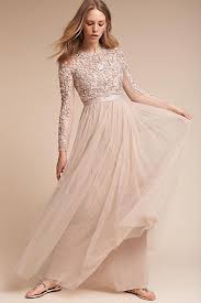 Anthropologie Rhapsody Wedding Guest Dress An Airy Tulle Skirt Floats Effortlessly Across Th Wedding Dress Long Sleeve Wedding Reception Dress Bridal Dresses
