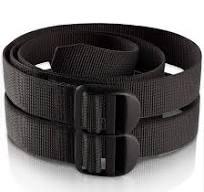 M-Tac Pack of 2X Utility Strap for Backpack Tactical Lashing for MOLLE Gear  Plastic Buckle (Black, 40 inches)