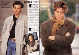 Rupert Graves And Hugh Grant In A Tweed And Cashmere Fashion Shoot British Vogue November 1987 Photograp Hugh Grant Young Hugh Grant Hugh Grant Liz Hurley