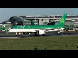 aer lingus asl airlines ireland boeing 757 200 ei lbs takeoff at dublin airport dub eidw