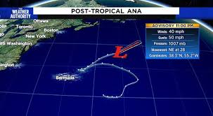 Por el momento, se han formado los ciclones andrés. Ana Continues To Weaken Now Post Tropical