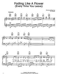 Fading Like A Flower Roxette Free Piano Sheet Music Pdf