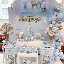 Estos moldes para galleta les encantarán porta retrato para invitados mixtos. Decoracion En Tonos Azules Bautizo Baby Shower Cumpleanos Ideas Para Las Fiestas Infantil Decoracion Baby Shower Baby Shower Balloons Baptism Decorations Boy