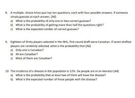Multiple choice trivia questions and answers pdf. Solved I D Like The Concept N Solutions For These Questions Chegg Com