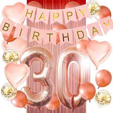 Happy 30th Birthday Decorations For Her Plan A Party With Beer Pizza And Style Our Birthday Decorations Party Supplies Kit Contai 30th Birthday Decorations Birthday Party Kits 30th Birthday Parties
