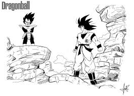 Stand on the side of goku. Goku Vs Vegeta Dragon Ball Z Classic Manga Style By Thedarkdeath666 On Deviantart