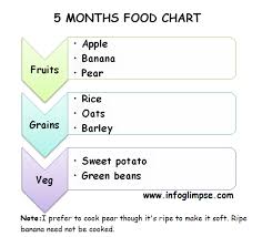 Chikku World Food Chart And Recipes For 5 Months Old Baby