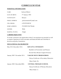 A curriculum vitae is a summarized presentation of your professional career, including any relevant events. How To S Wiki 88 How To Write A Cv In Kenya Cute766