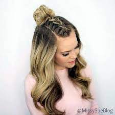 45 Quick And Easy Back To School Hairstyles For 2016 Braided Top Knot Hairstyle Top Knot Hairstyles Hair Styles