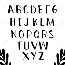 Every font is free to download! Alphabet Set With Cute Letters Original Font Brushed Lettering Royalty Free Cliparts Vectors And Stock Illustration Image 63247646