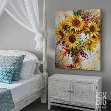 Pin By Ivanka On Say It With Sunflowers Cottage Life Happiness Wall Art Sunflower Wall Art Sunflower Art