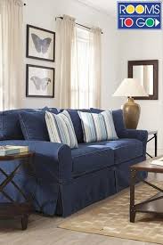 Our furniture, home decor and accessories collections feature blue denim sofa in quality materials and classic styles. Whether Your Home Is Coastal Or In The City The Beachside Sofa Brings You The Casual Comfort Of A Resort Hideaway Washed Denim Slip Home Decor Home Home Deco