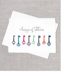 Our free online moving announcement cards have the same look of traditional paper cards without the hassle of a trip to the post office or store. Pin By Susan Leroy On Cards Key Themed New Home Cards Change Of Address Cards Address Card