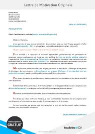 Exemple De Lettre De Motivation Originale Cv Et Lettres Word